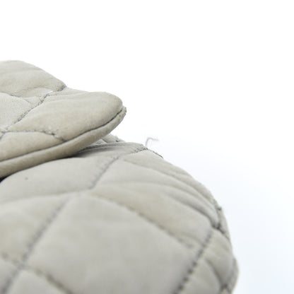 Chanel Lambskin Quilted Large 3 Flap Grey 9 of 10