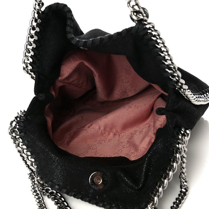 Stella McCartney Shaggy Deer Mini Falabella Fold Over Tote Black 4 of 9