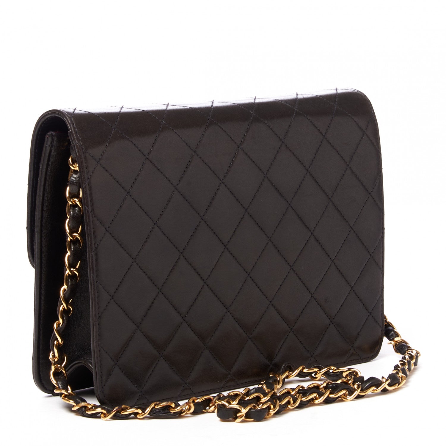 Chanel Lambskin Quilted Small Single Flap Black 2 of 8