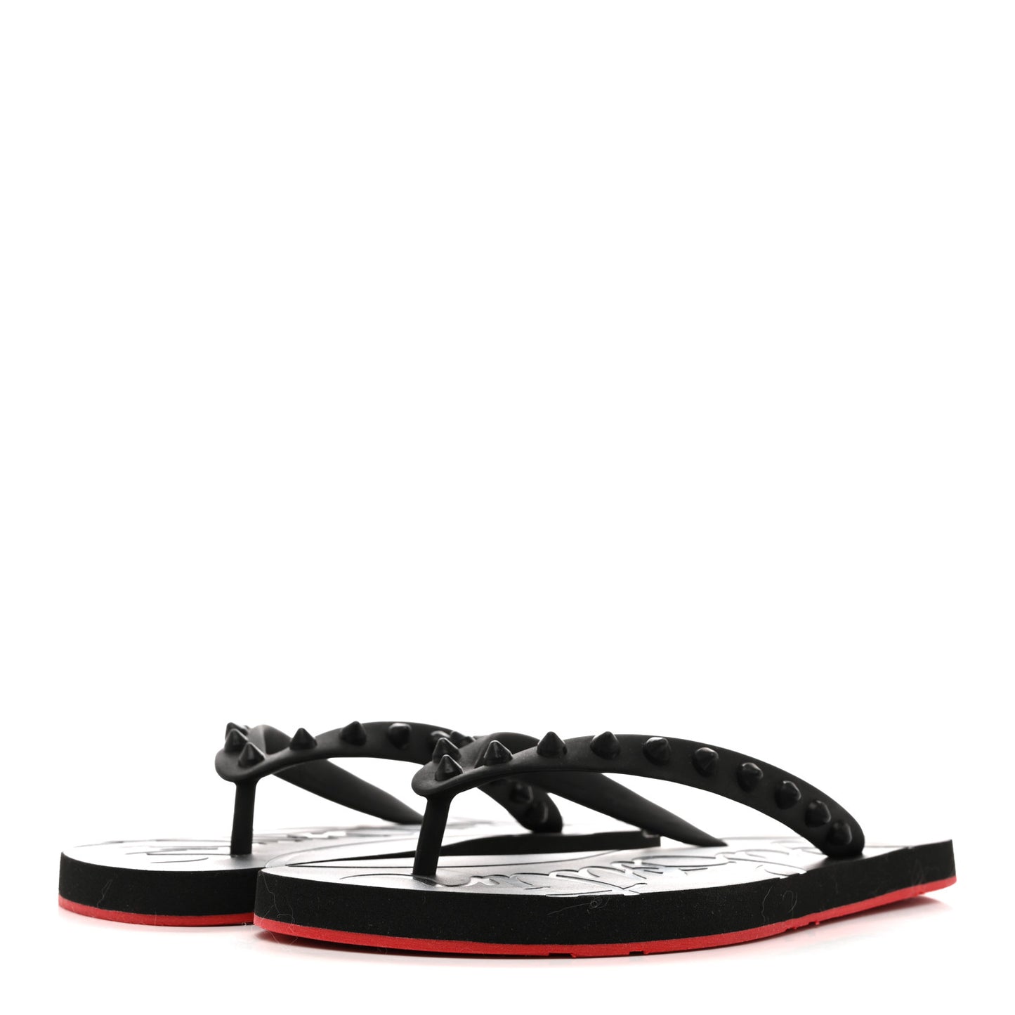 Rubber Spike Loubi Donna Flip Flop 35 Black
