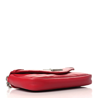 Louis Vuitton Calfskin New Wave Chain Pochette Scarlet 4 of 6