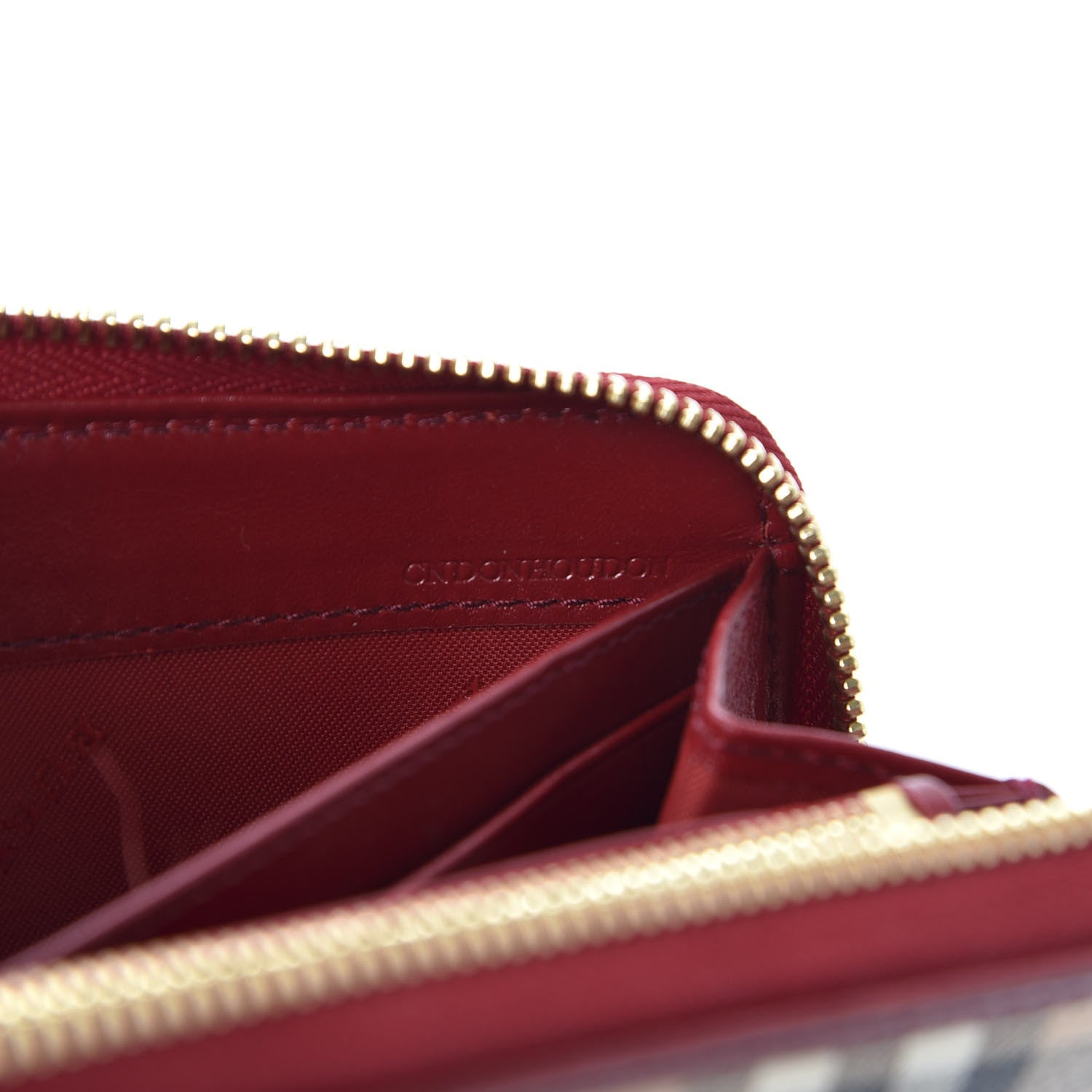 Burberry Haymarket Check Large Ziggy Zip Around Wallet Red 9 of 9