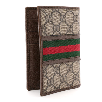 Gucci GG Supreme Monogram Web Ophidia Passport Case Beige New Acero 3 of 7
