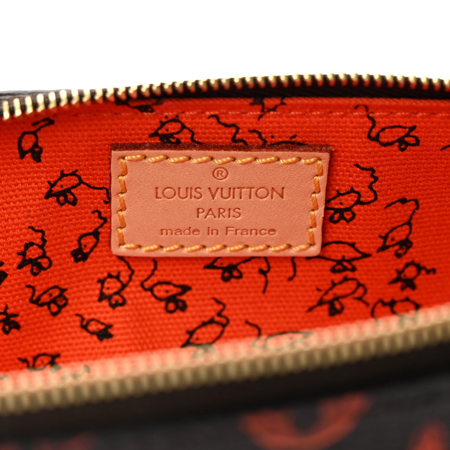 Louis Vuitton Catogram Elizabeth Pouch Orange Marron 6 of 6