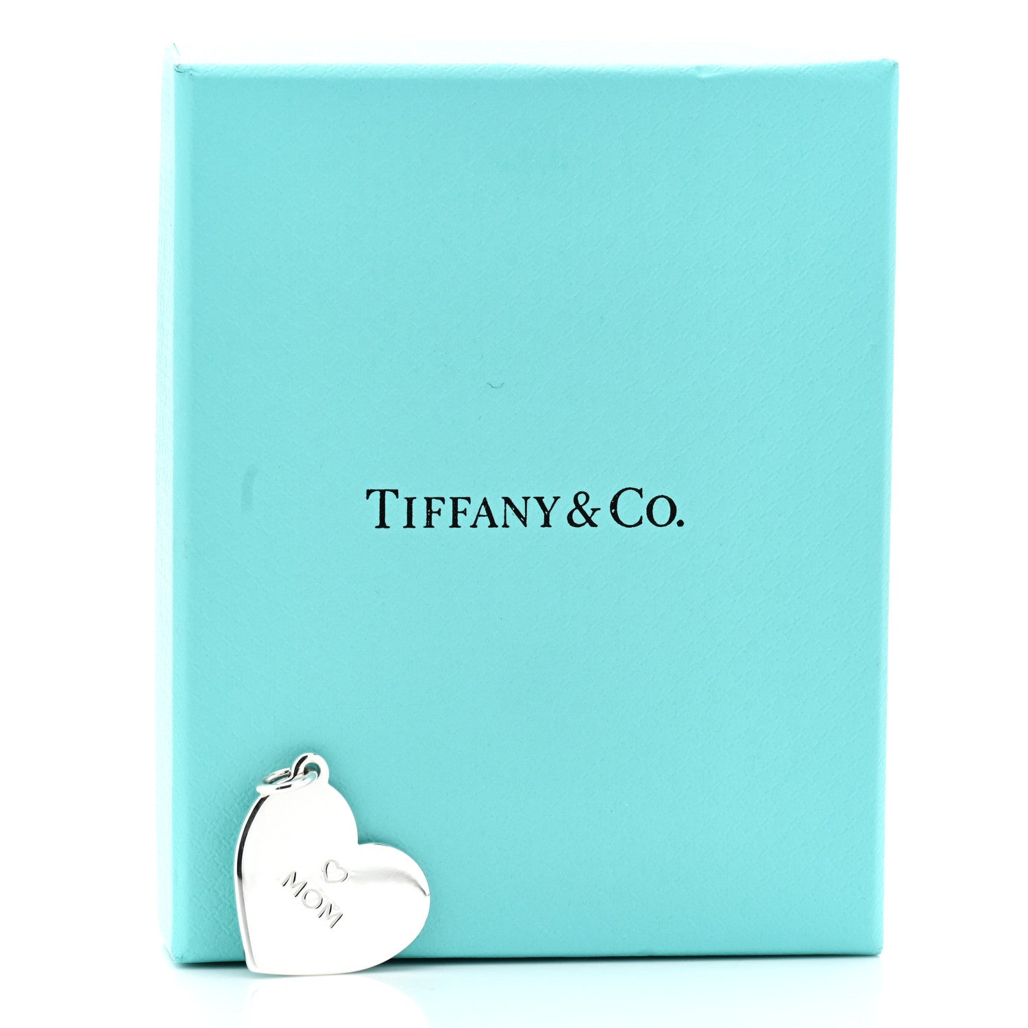 Tiffany Sterling Silver Mom Heart Charm 4 of 4