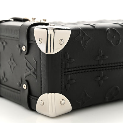 Louis Vuitton Calfskin Debossed Monogram Side Trunk Black 8 of 9