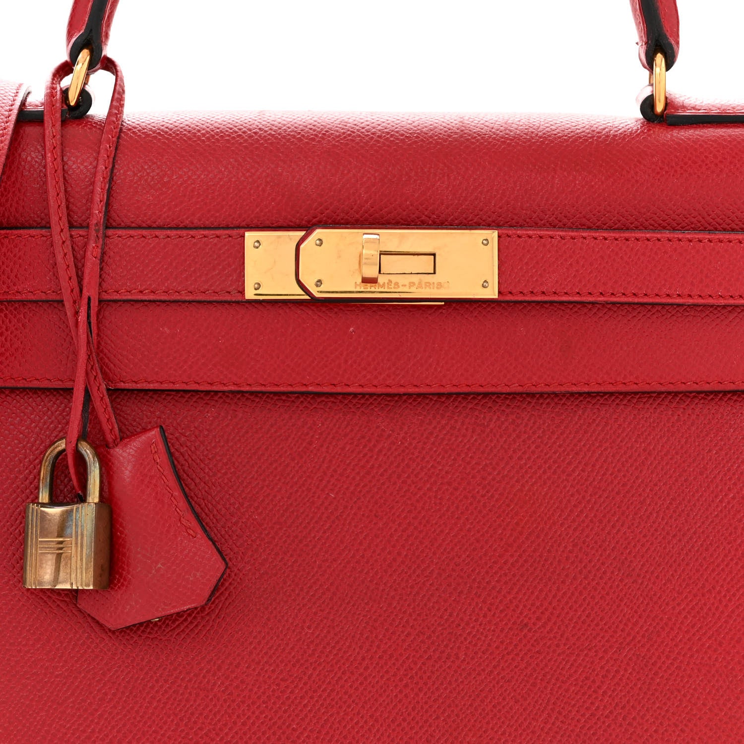 Hermes Courchevel Kelly Sellier 28 Rouge Vif 8 of 11