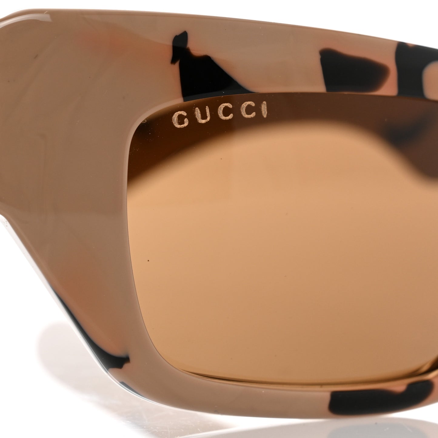 Cat Eye Tortoise Sunglasses GG1296S Shiny Nugat Black