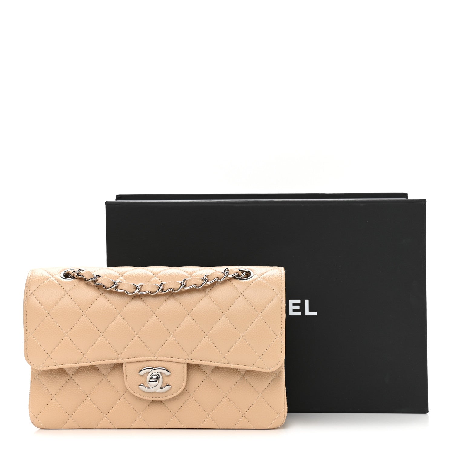 Chanel Caviar Quilted Small Double Flap Beige 11 of 11