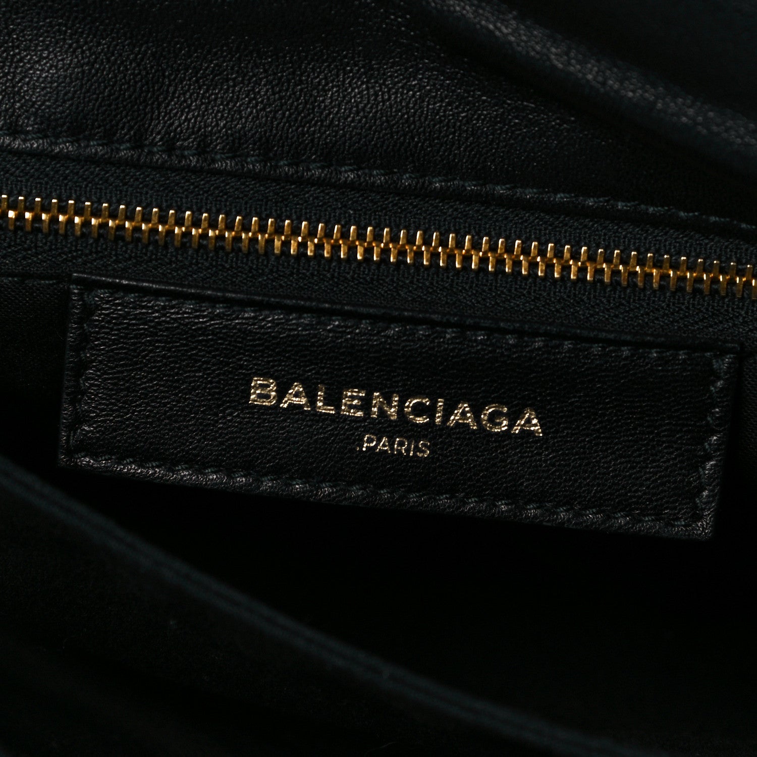 Balenciaga Chevre Gold Metallic Edge Hardware Envelope Clutch Black 7 of 7