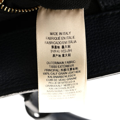 Burberry Grainy Calfskin House Check Medium Banner Tote Ink Blue 11 of 12