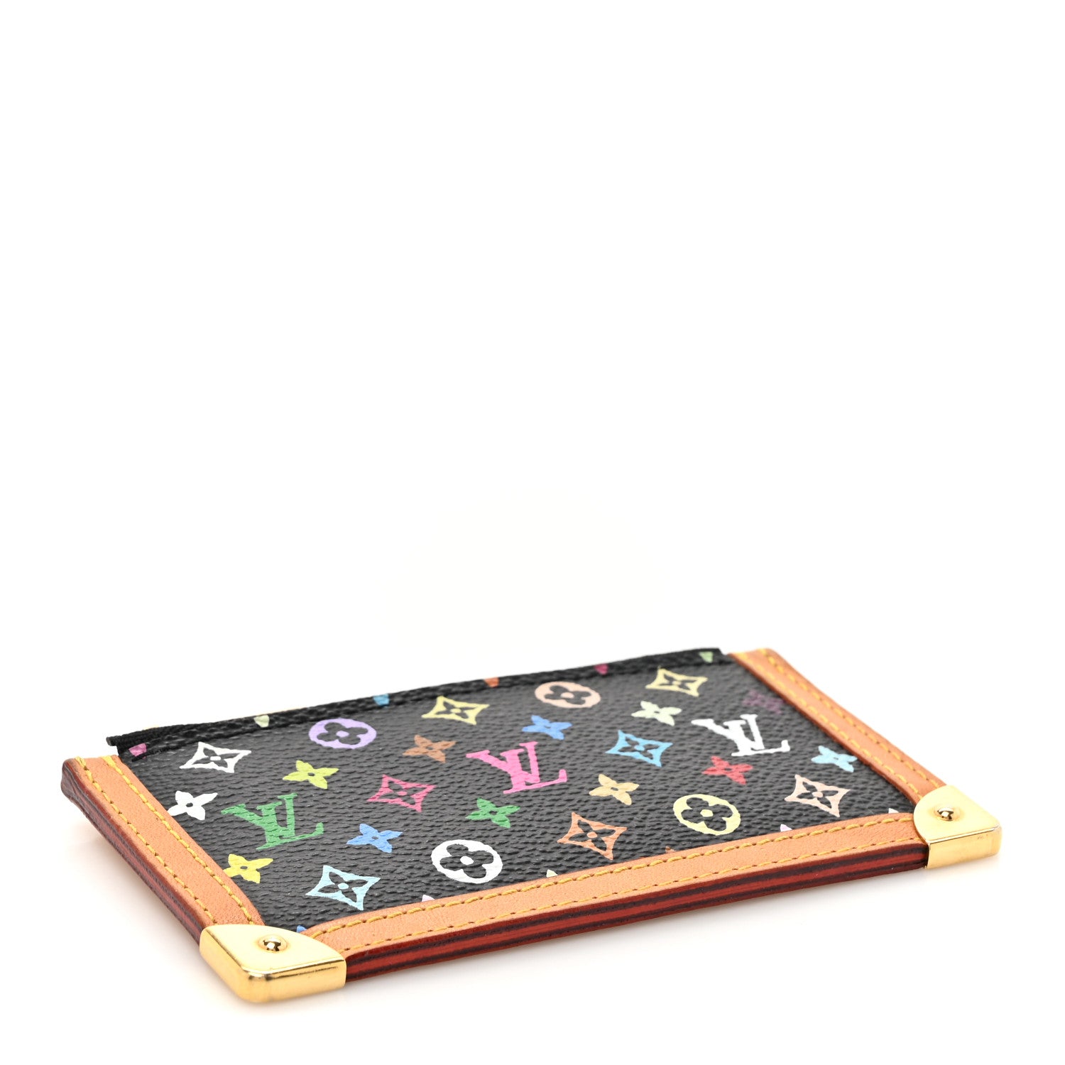Louis Vuitton Monogram Multicolor Key Pouch Black 4 of 10