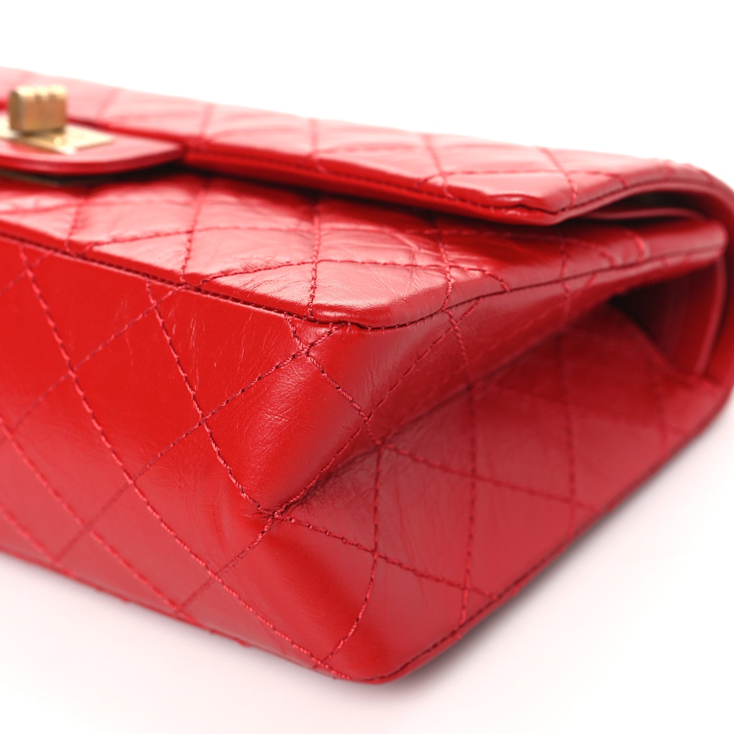 Chanel Aged Calfskin Quilted 2.55 Reissue 225 Flap Red 10 of 10