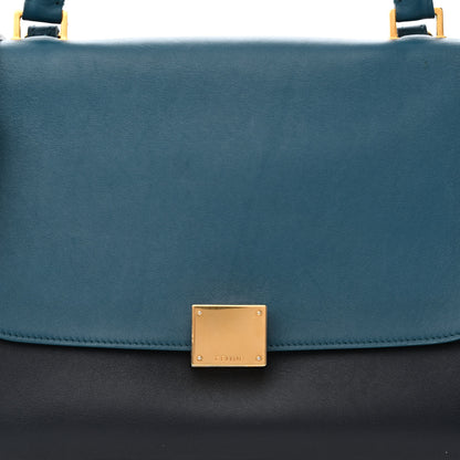 Celine Elephant Calfskin Small Tri-Color Trapeze Indigo 7 of 15