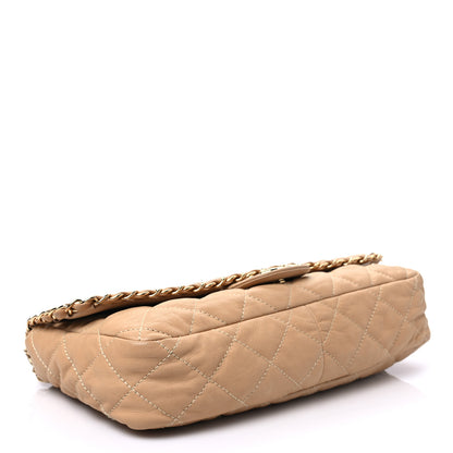 Chanel Calfskin Quilted Medium Chain Me Flap Light Beige 3 of 7