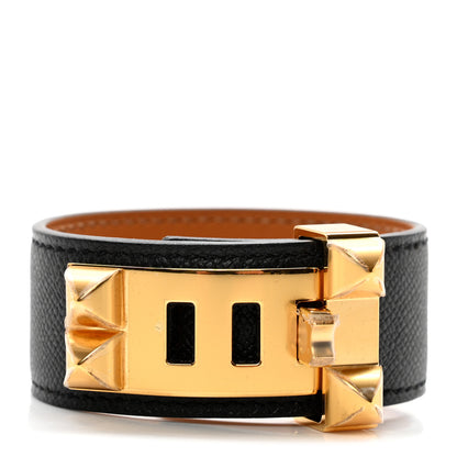 Hermes Epsom Collier de Chien CDC 24 Bracelet T1 Black 1 of 5