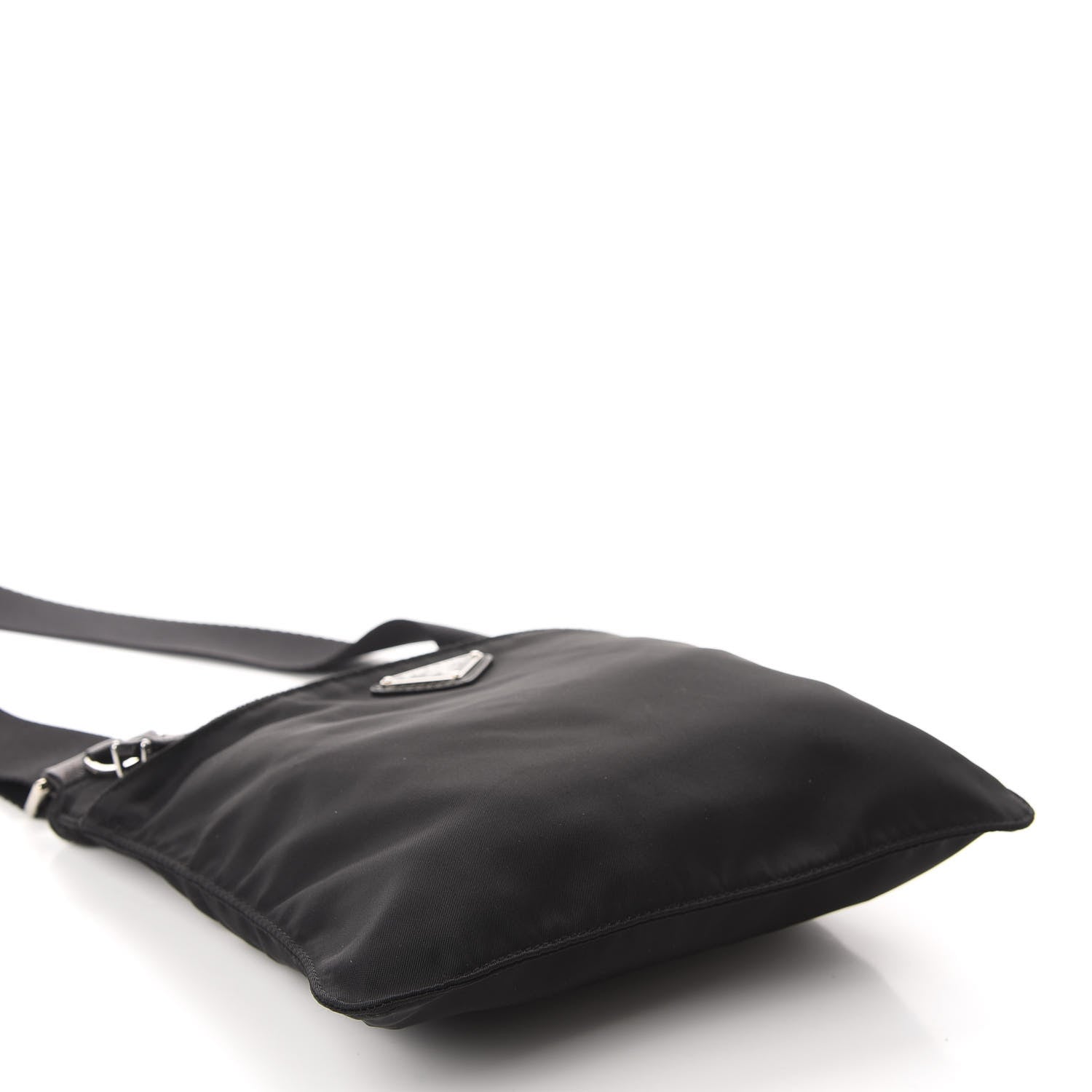 Prada Nylon Vela Small Flat Messenger Bag Black 5 of 10
