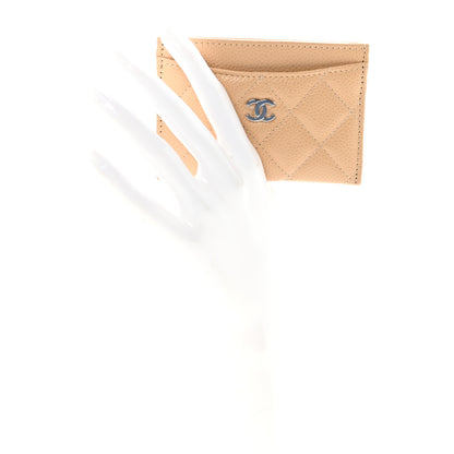 Chanel Caviar Quilted Card Holder Beige 2 of 9