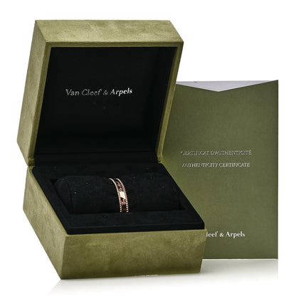 Van Cleef & Arpels 18K Rose Gold Perlee Signature Bangle Bracelet S 4 of 4