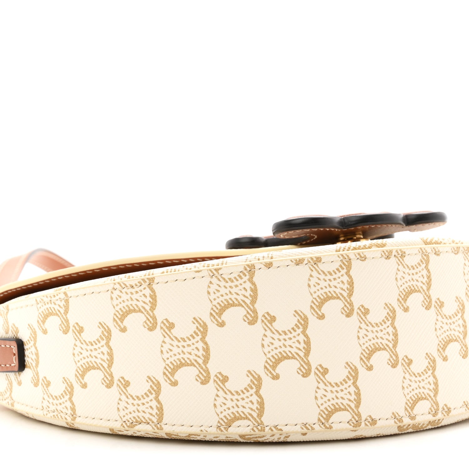 Celine Calfskin Triomphe Canvas Besace White 9 of 11