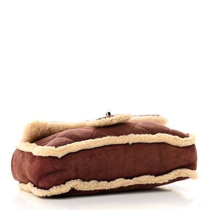 Chanel Shearling Quilted Medium Single Flap Brown 4 of 13