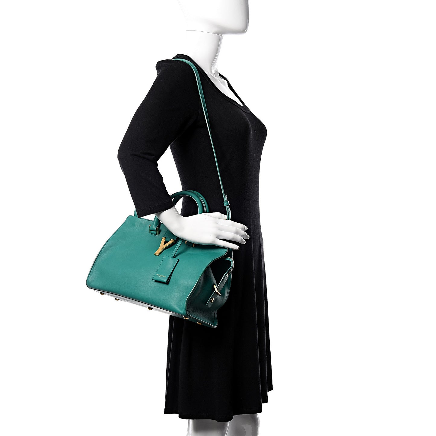 Calfskin Small Classic Y Cabas Green