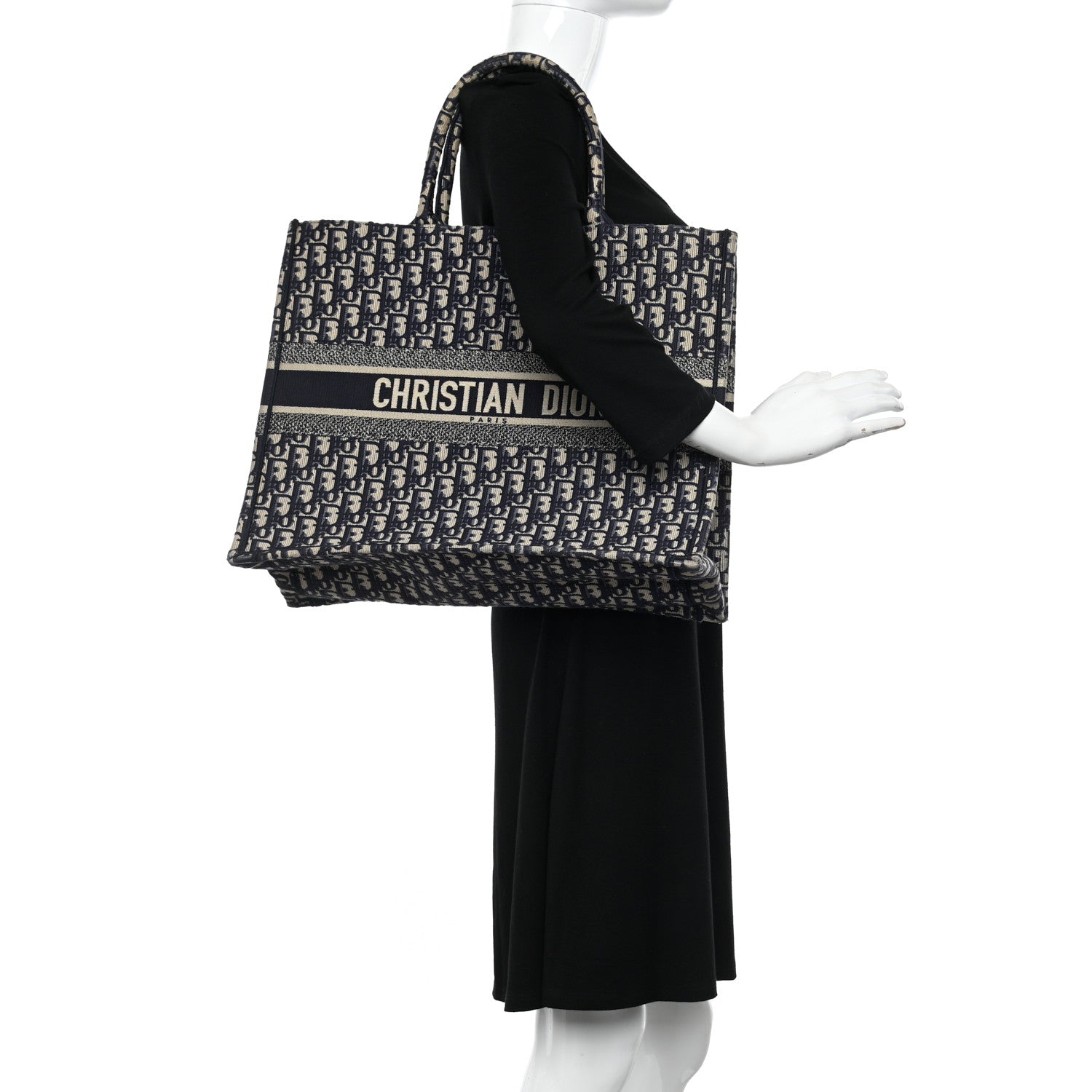 Christian Dior Oblique Large Book Tote Blue Multicolor 2 of 11