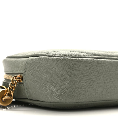 Saint Laurent Grain De Poudre Matelasse Monogram Mini Lou Camera Bag Light Sage 9 of 11