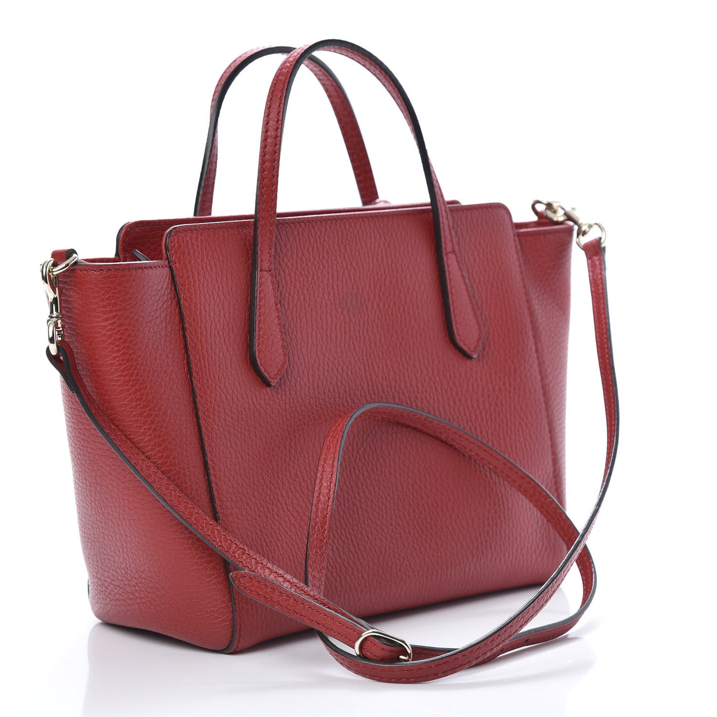 Dollar Calfskin MIni Swing Top Handle Bag Tabasco