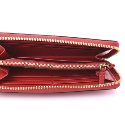 MCM Calfskin Fontanellas Park Avenue Milla Zip Around Wallet Ruby Red 5 of 10