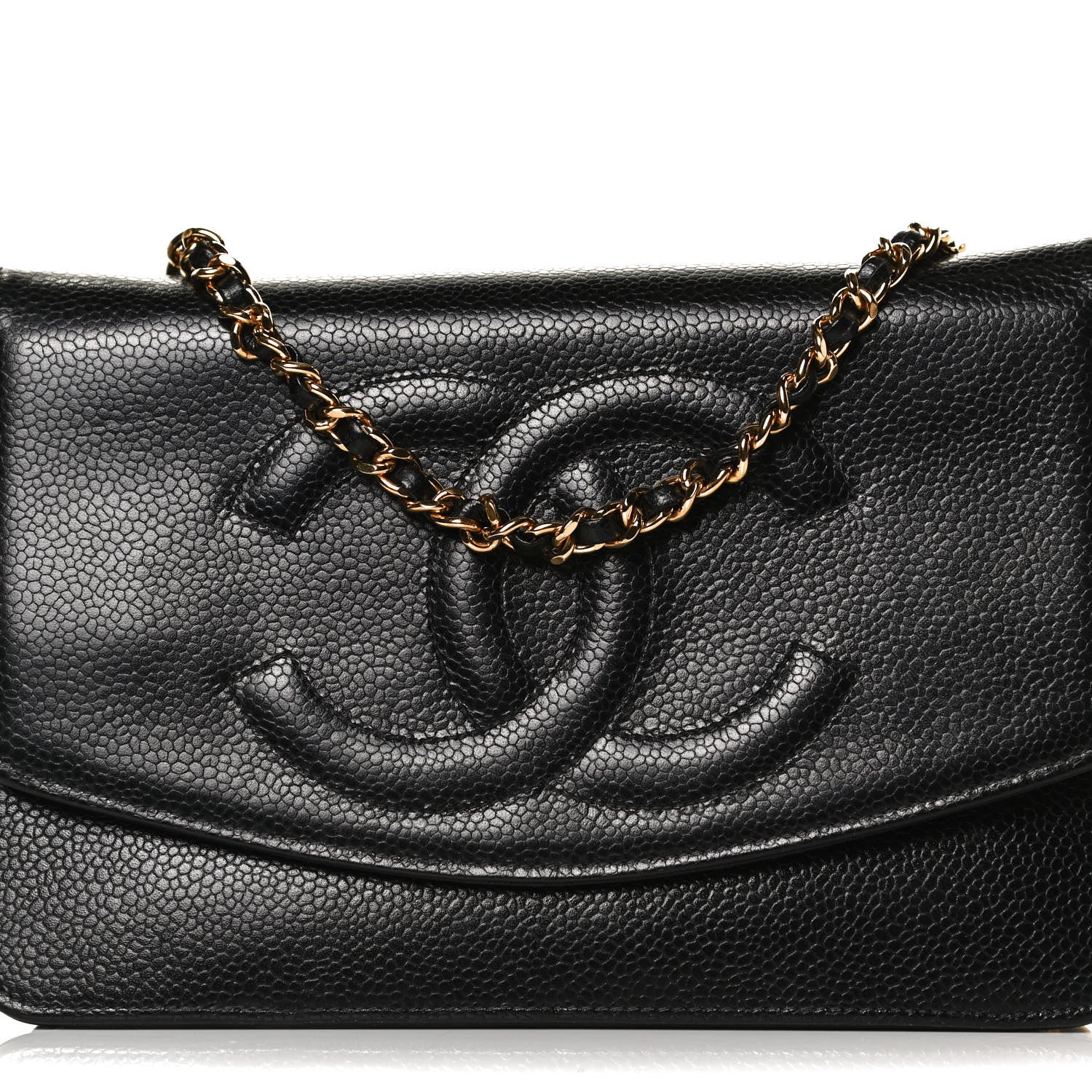 Chanel Caviar Timeless CC Wallet On Chain WOC Black 8 of 15