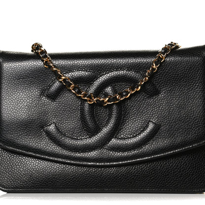 Chanel Caviar Timeless CC Wallet On Chain WOC Black 8 of 15