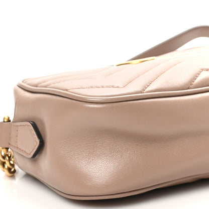 Gucci Calfskin Matelasse Mini GG Marmont Chain Shoulder Bag Porcelain Rose 9 of 10