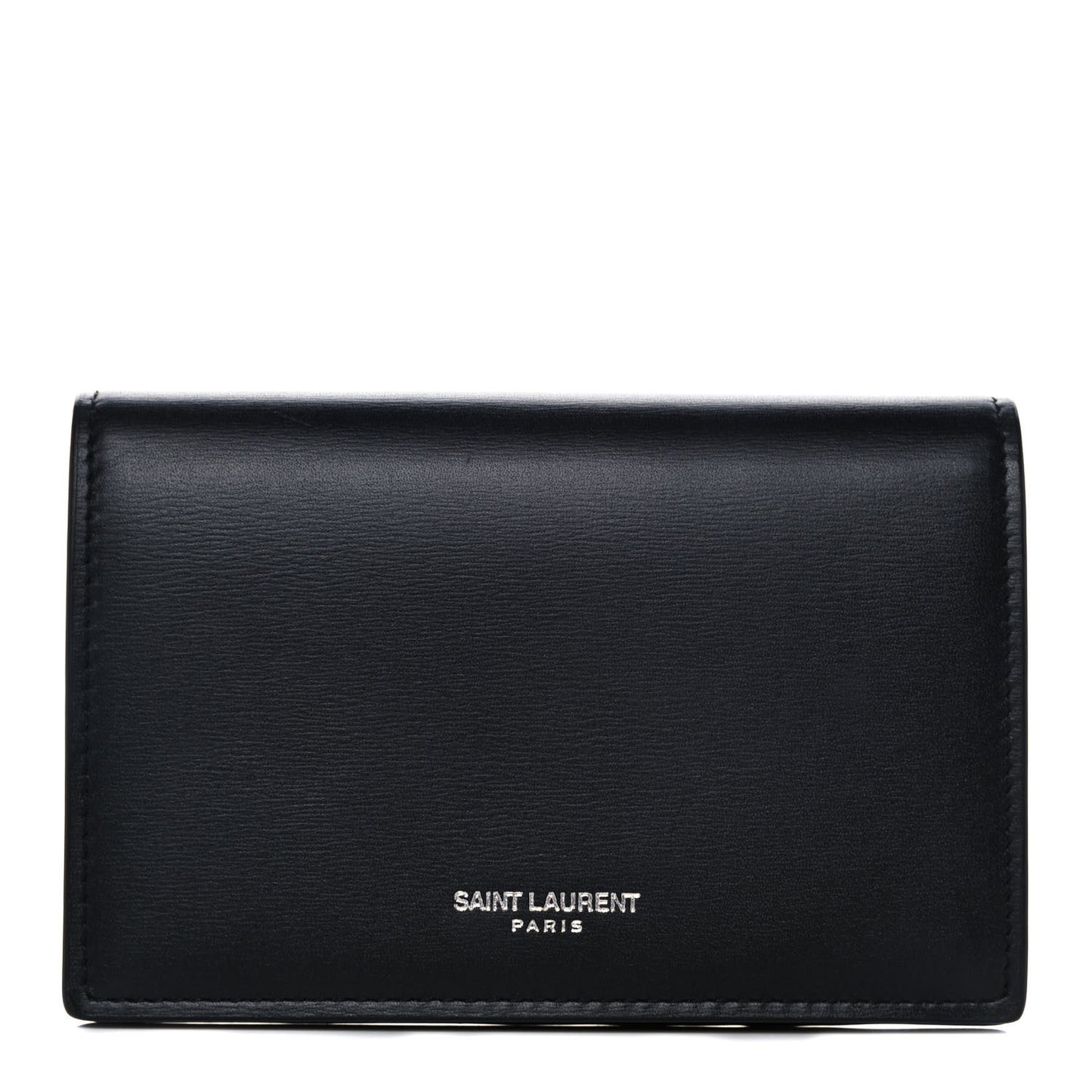 Calfskin Fragments Flap Wallet Black