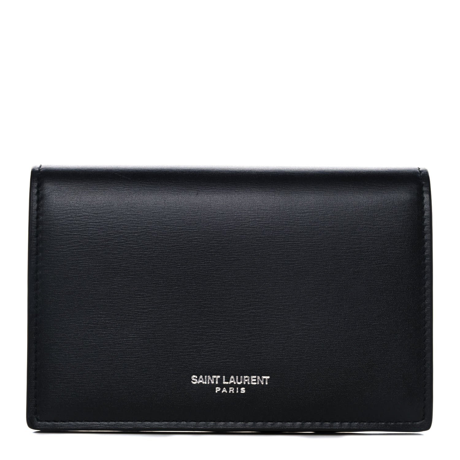 Saint Laurent Calfskin Fragments Flap Wallet Black 1 of 12