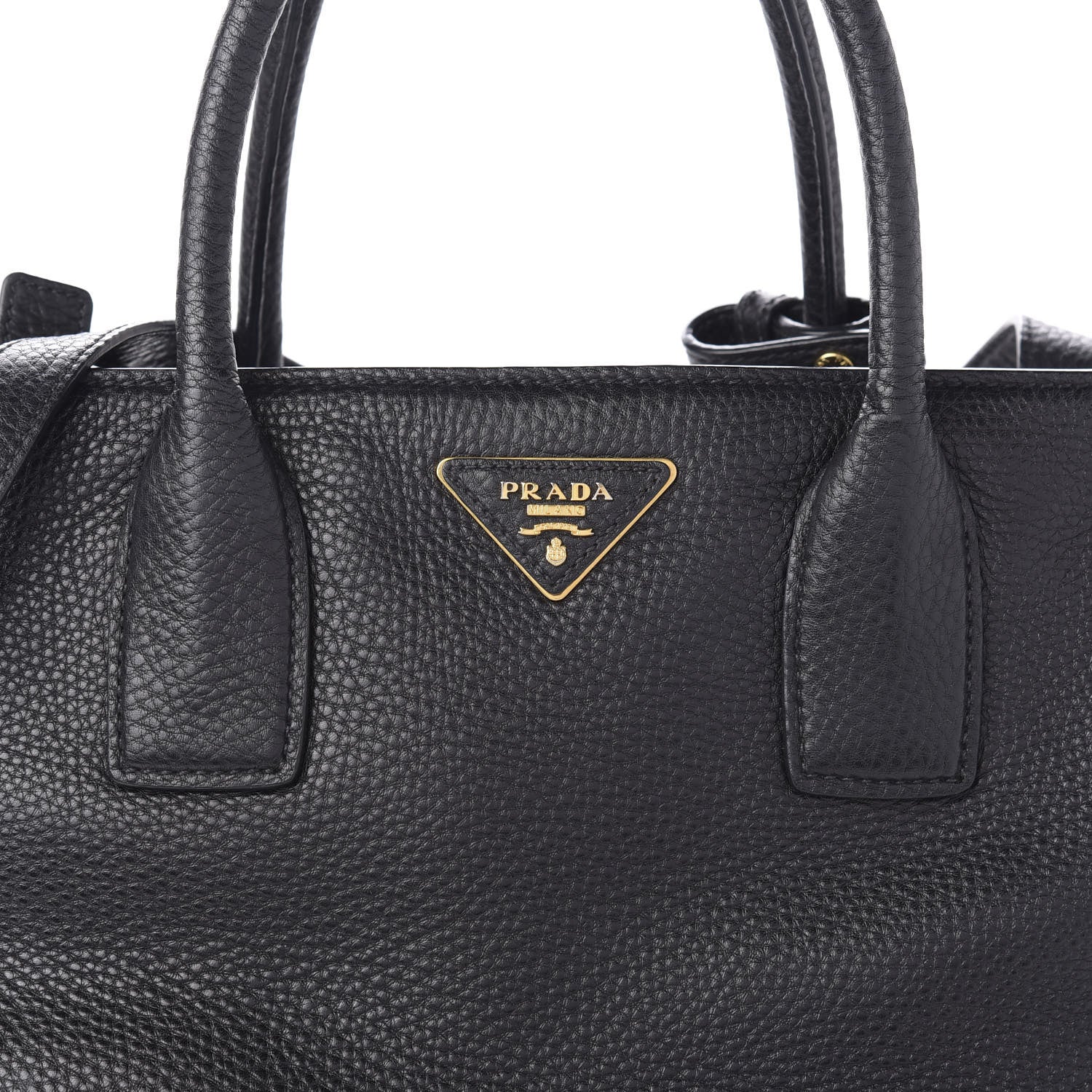 Prada Vitello Daino Tote Black 10 of 15