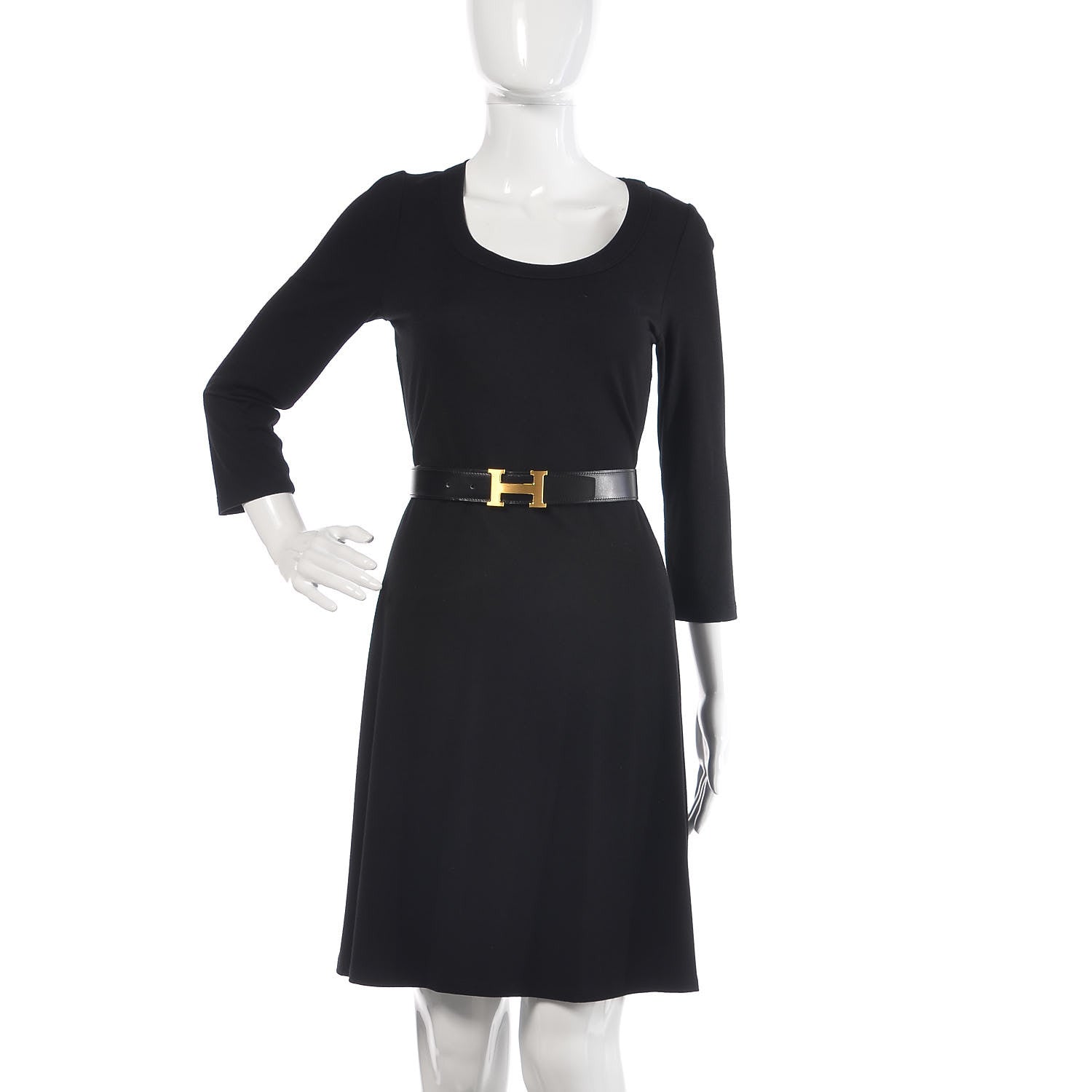 Hermes Box Togo 32mm H Belt 90 Black Etain 2 of 11