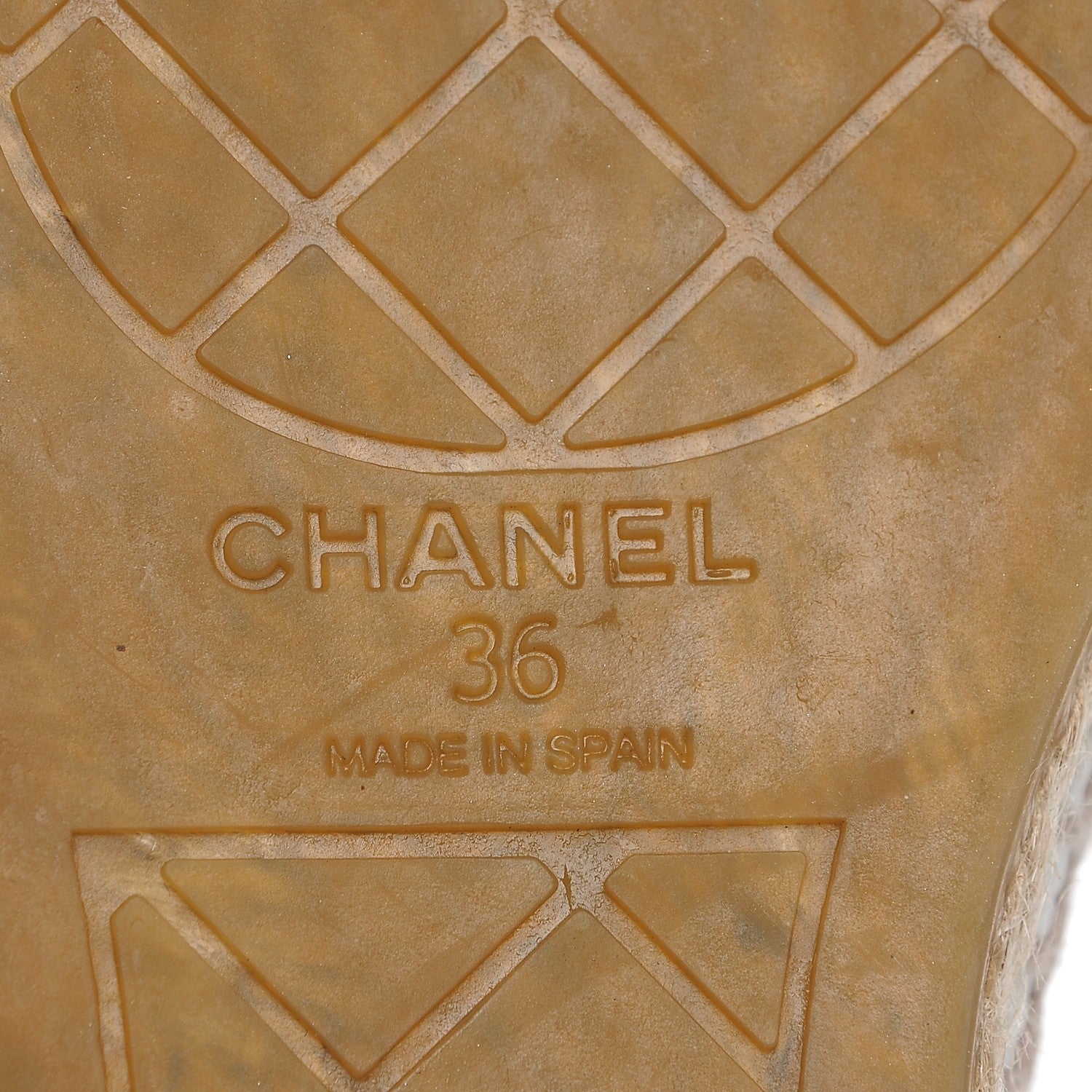 Chanel Grained Calfskin CC Espadrilles 36 White Black 6 of 7