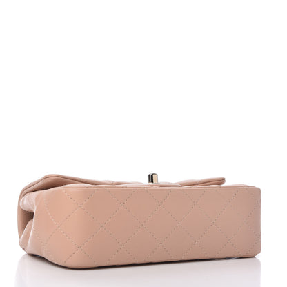 Chanel Lambskin Quilted Mini Rectangular Flap Beige 4 of 11