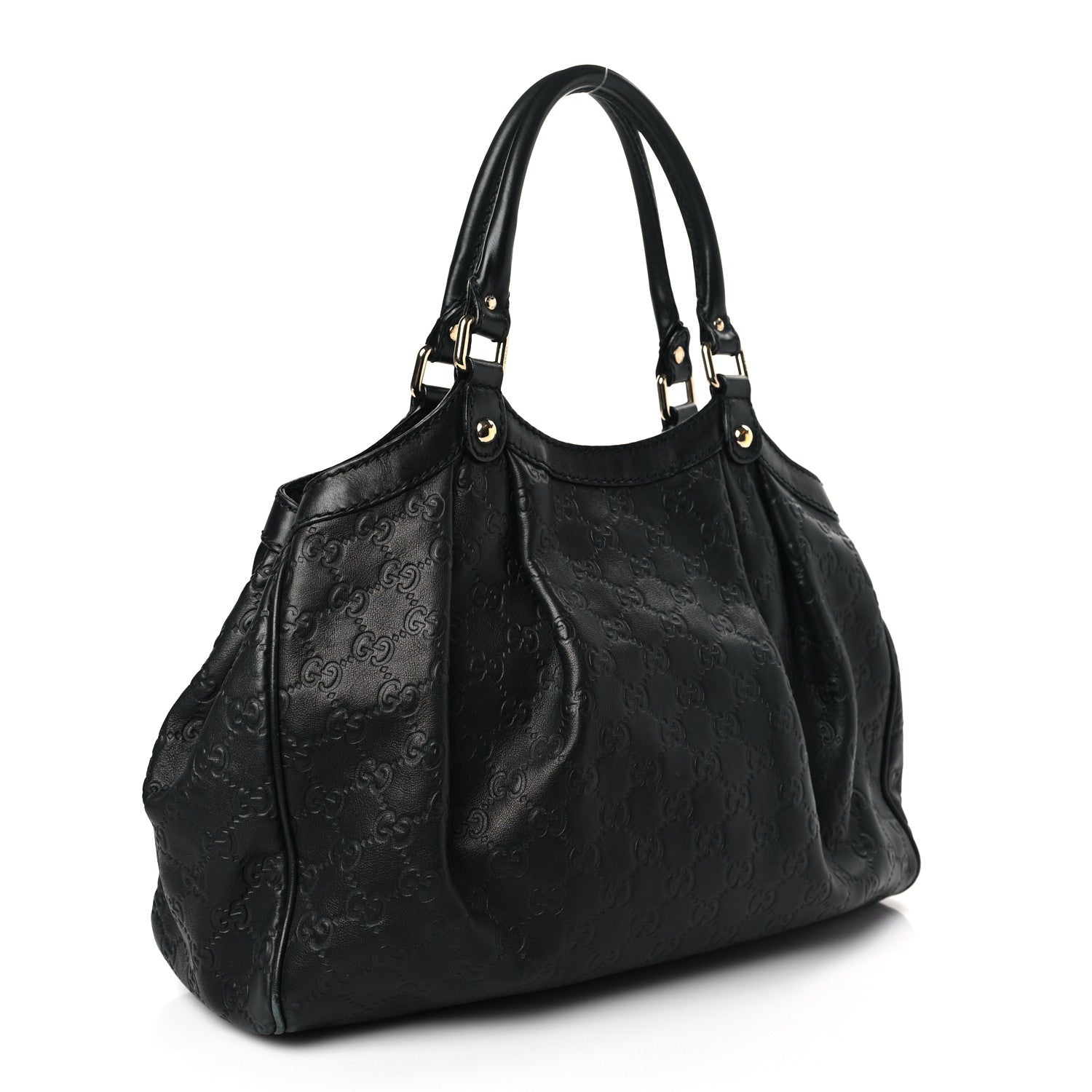 Gucci Guccissima Medium Sukey Tote Black 3 of 9