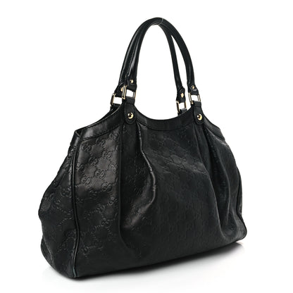 Gucci Guccissima Medium Sukey Tote Black 3 of 9