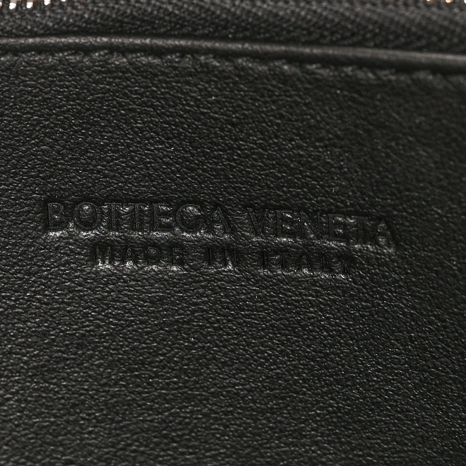 Bottega Veneta Spazzolato Calfskin Intrecciato Zip Around Wallet Black 6 of 7