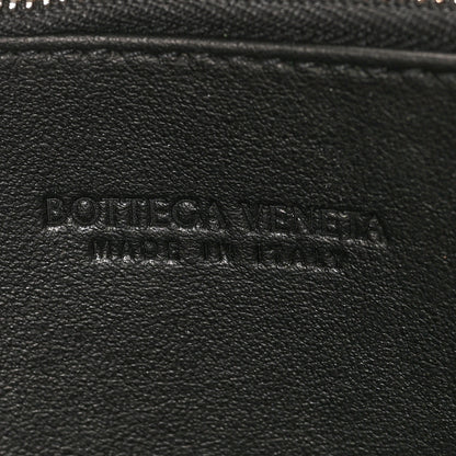 Bottega Veneta Spazzolato Calfskin Intrecciato Zip Around Wallet Black 6 of 7