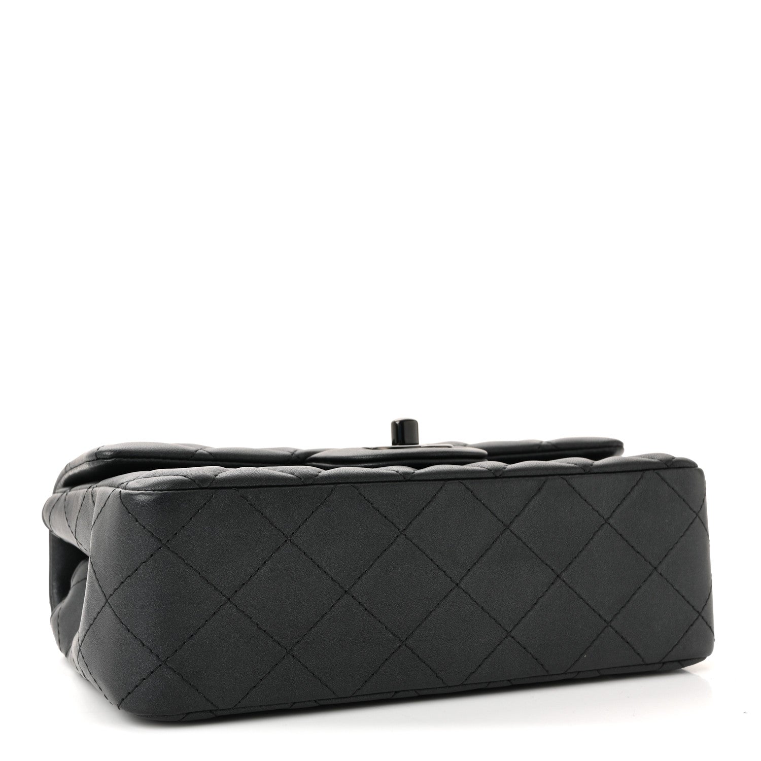 Chanel Lambskin Quilted Mini Rectangular Flap So Black 4 of 11