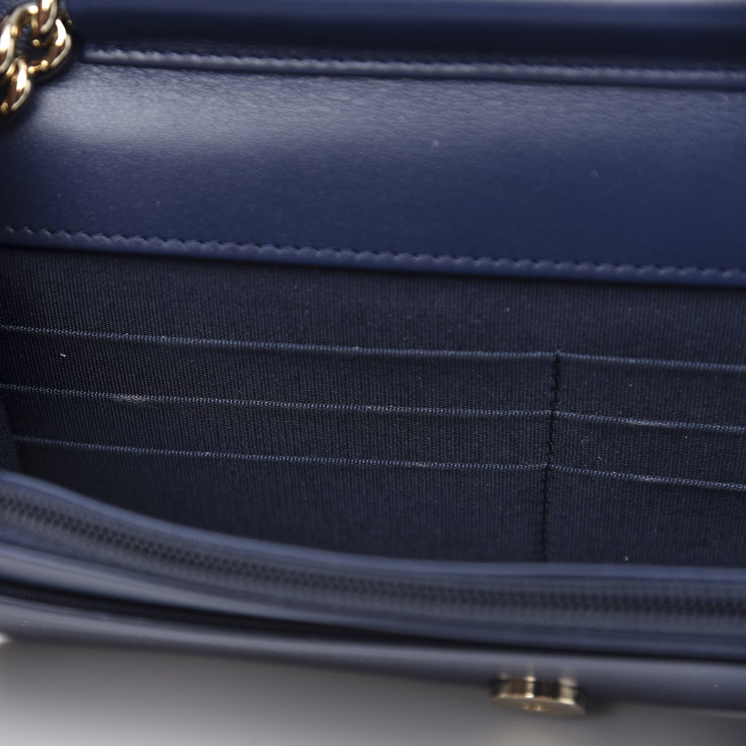 Chanel Caviar Quilted Boy Wallet On Chain WOC Navy 11 of 15