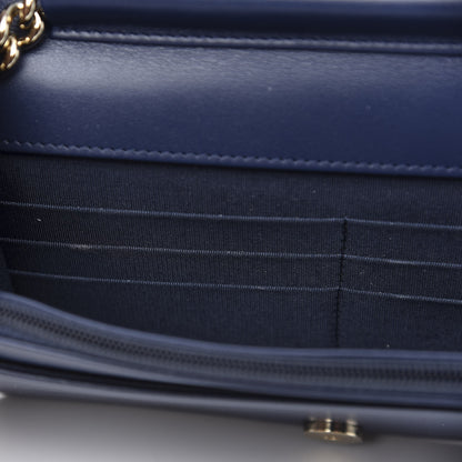 Chanel Caviar Quilted Boy Wallet On Chain WOC Navy 11 of 15