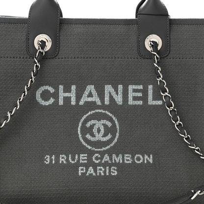 Chanel Mixed Fibers Small Deauville Tote Grey 9 of 13