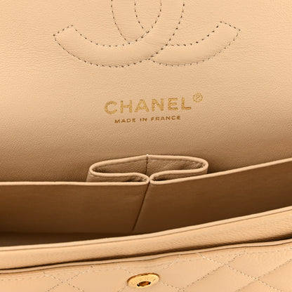 Chanel Caviar Quilted Medium Double Flap Beige 5 of 9