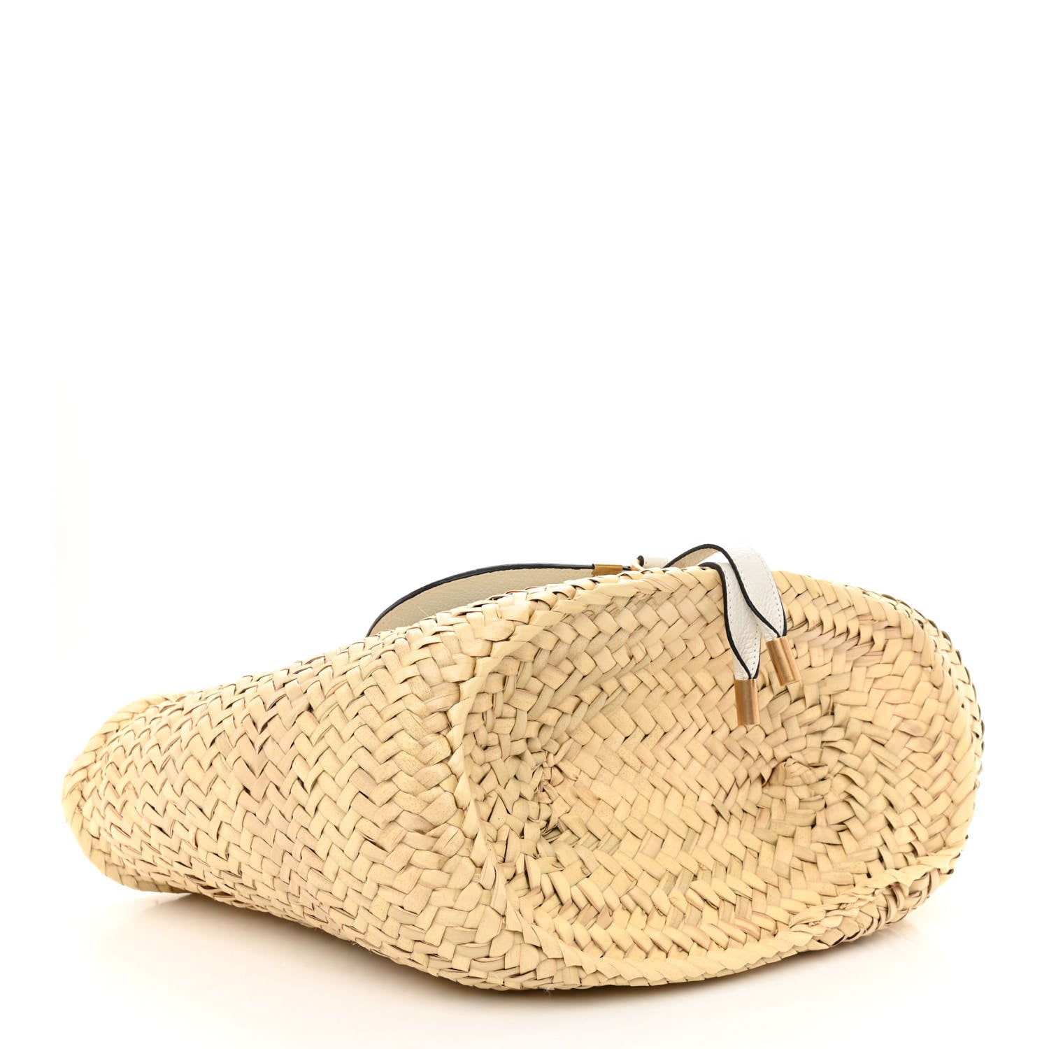 Chloe Raffia Grain Calfskin Medium Marcie Basket White 4 of 8