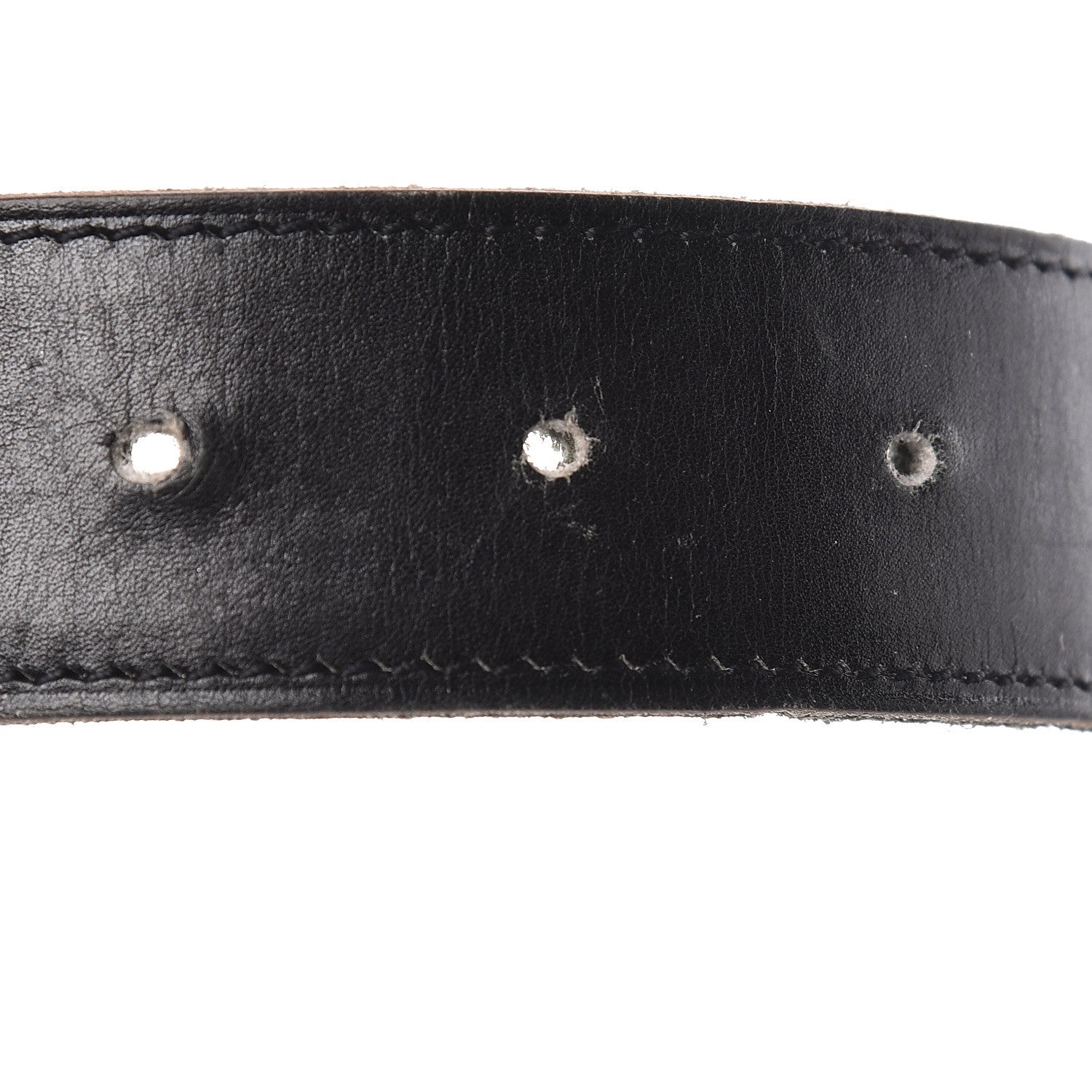 Hermes Box Togo 32mm Belt Strap 85 Black Blue Jean 6 of 7